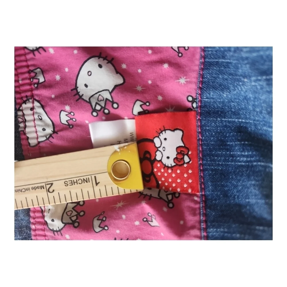 Hello Kitty Girls Denim Jacket with Pink Lining 5